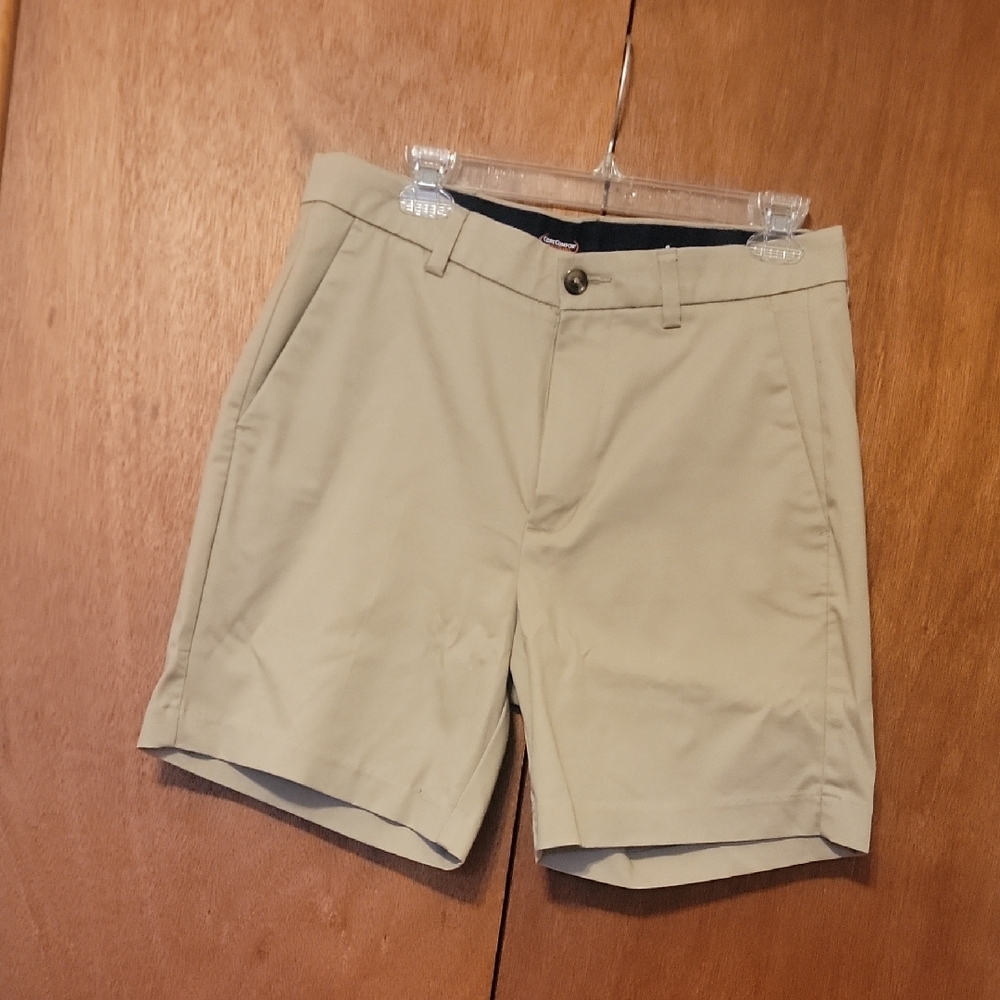 Roundtree & Yorke Men's Beige Flat Front Shorts